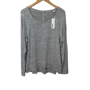 Sonoma Gray Tunic Knit Top Womens Large Pullover‎ Comfort Round Neck Soft New